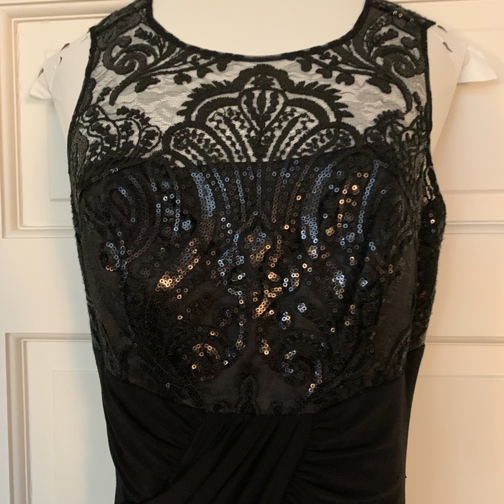 Eliza J black lace dress